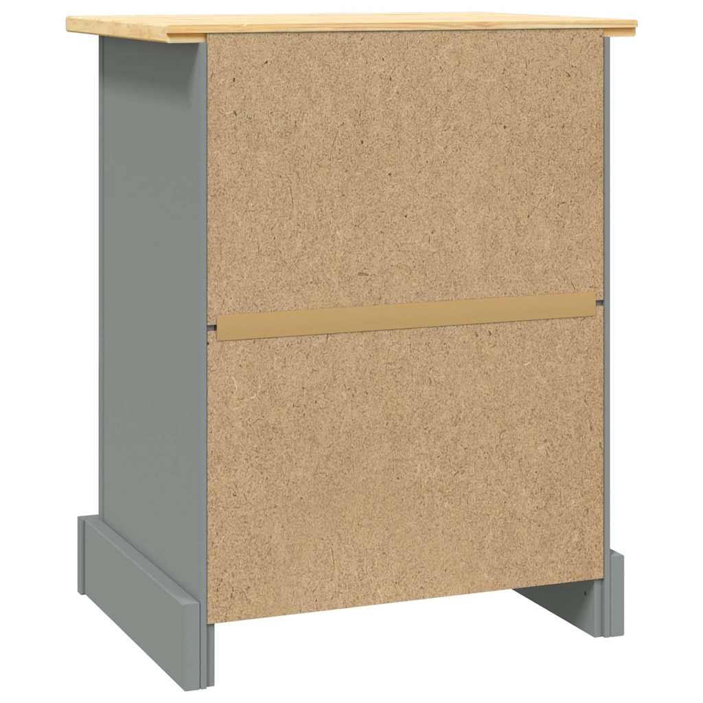 Bedside Cabinet Mexican Pine Corona Range Grey 53x39x67 cm