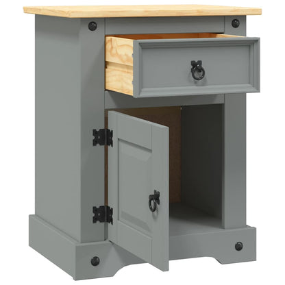 Bedside Cabinet Mexican Pine Corona Range Grey 53x39x67 cm