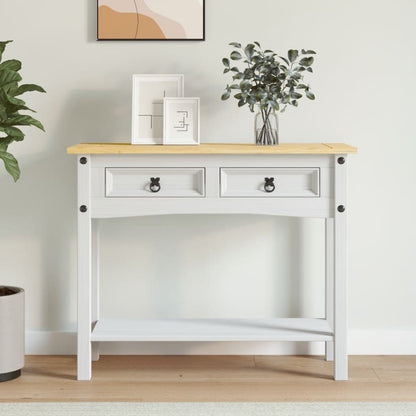 Console Table Mexican Pine Corona Range White 90x34.5x73 cm