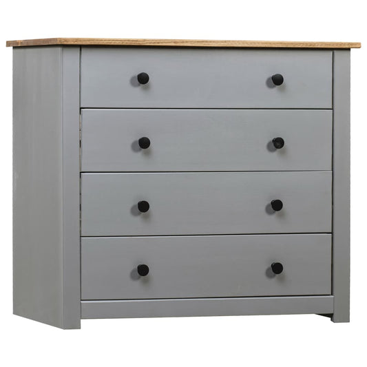 Side Cabinet Grey 80x40x73 cm Pine Panama Range