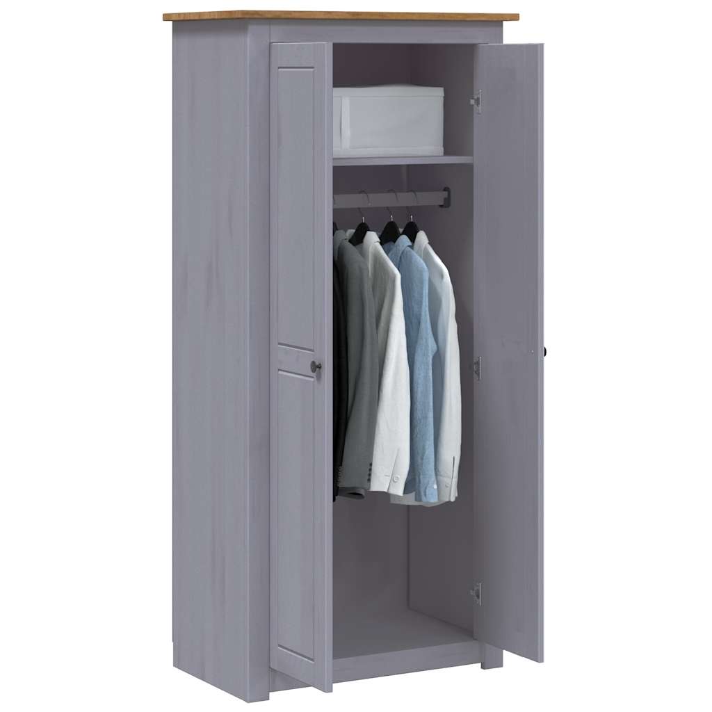 Wardrobe Grey 80x50x171.5 cm Solid Pine Panama Range
