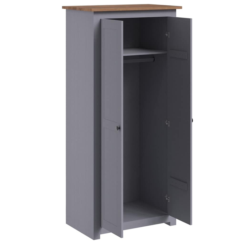 Wardrobe Grey 80x50x171.5 cm Solid Pine Panama Range