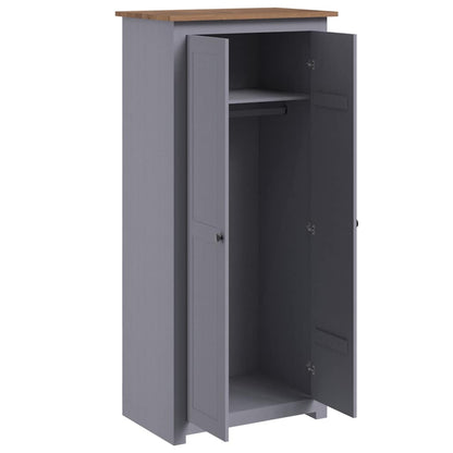 Wardrobe Grey 80x50x171.5 cm Solid Pine Panama Range