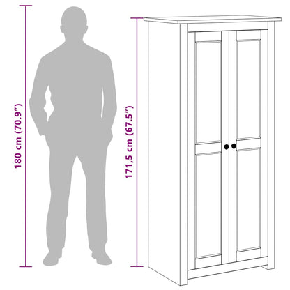 Wardrobe Grey 80x50x171.5 cm Solid Pine Panama Range