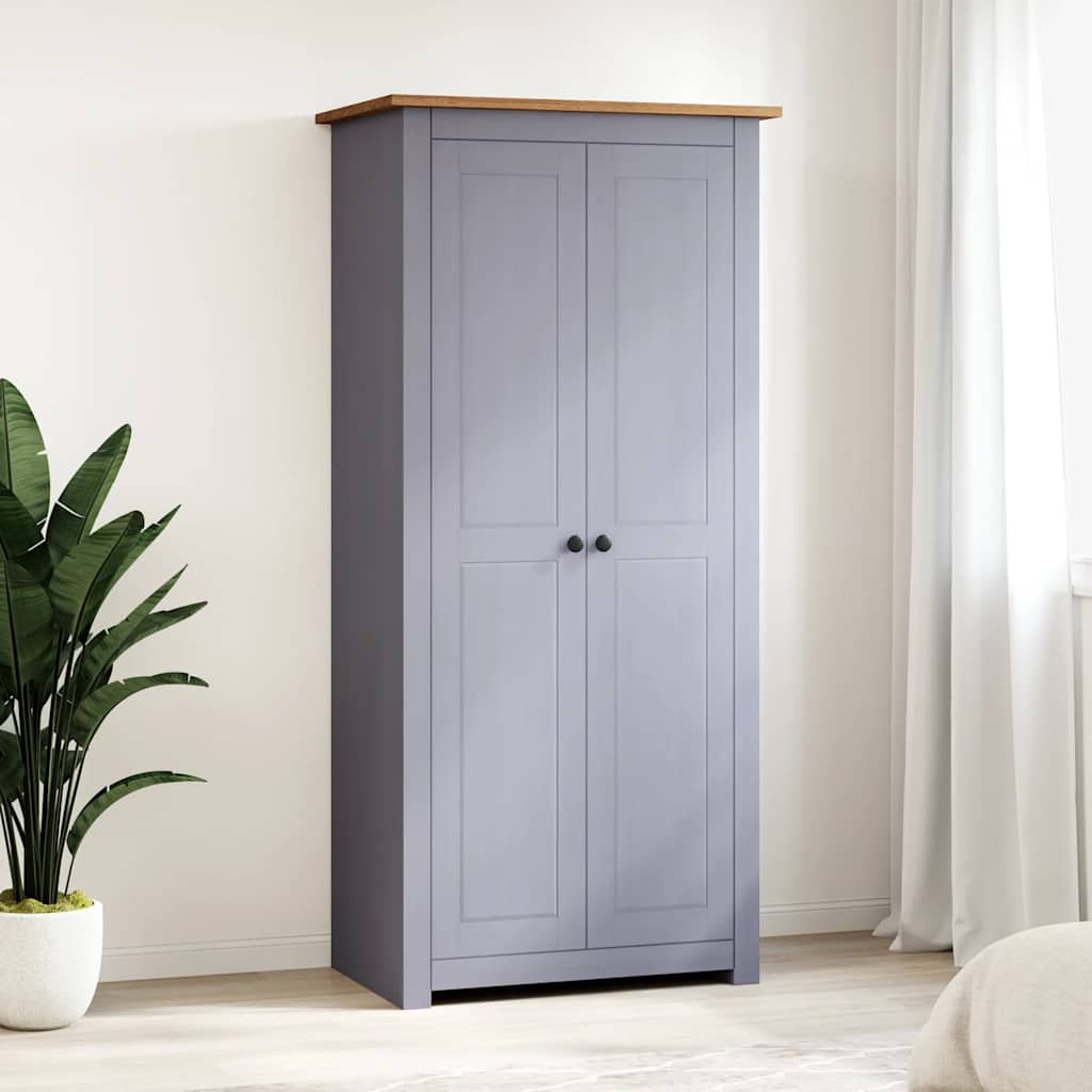 Wardrobe Grey 80x50x171.5 cm Solid Pine Panama Range