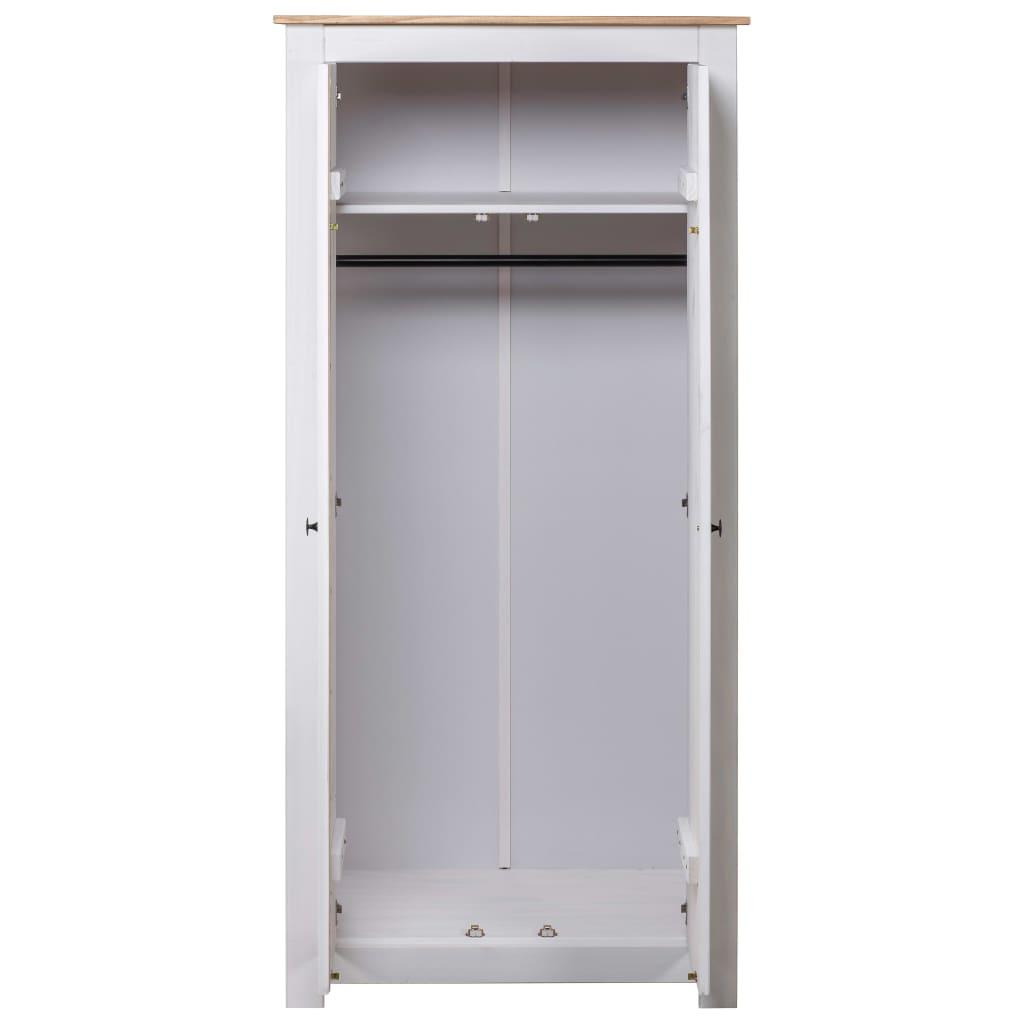 Wardrobe White 80x50x171.5 cm Solid Pine Panama Range