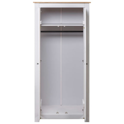 Wardrobe White 80x50x171.5 cm Solid Pine Panama Range