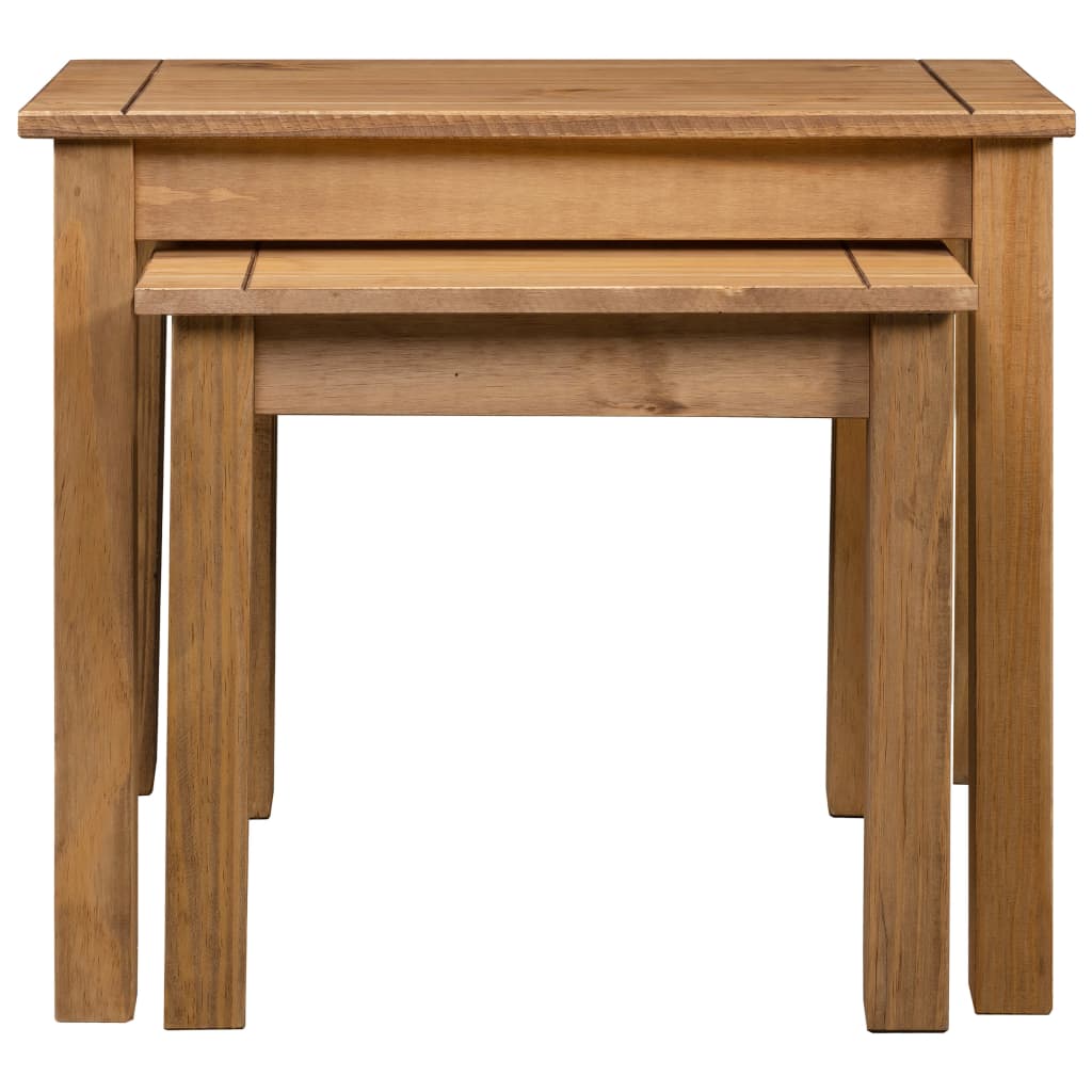 Nesting Tables 2 pcs Solid Pine Wood Panama Range