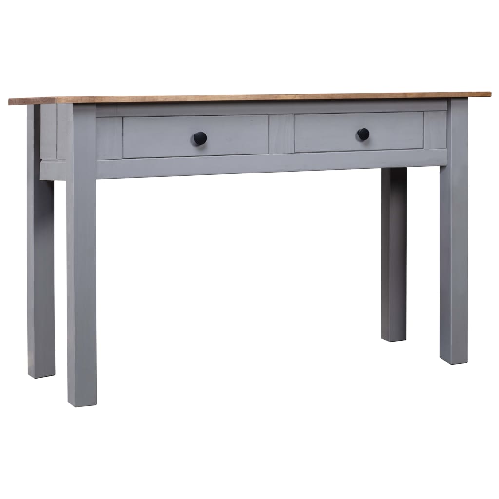 Console Table Grey 110x40x72 cm Solid Pine Wood Panama Range