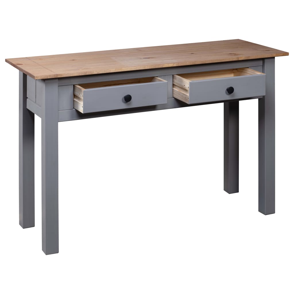 Console Table Grey 110x40x72 cm Solid Pine Wood Panama Range