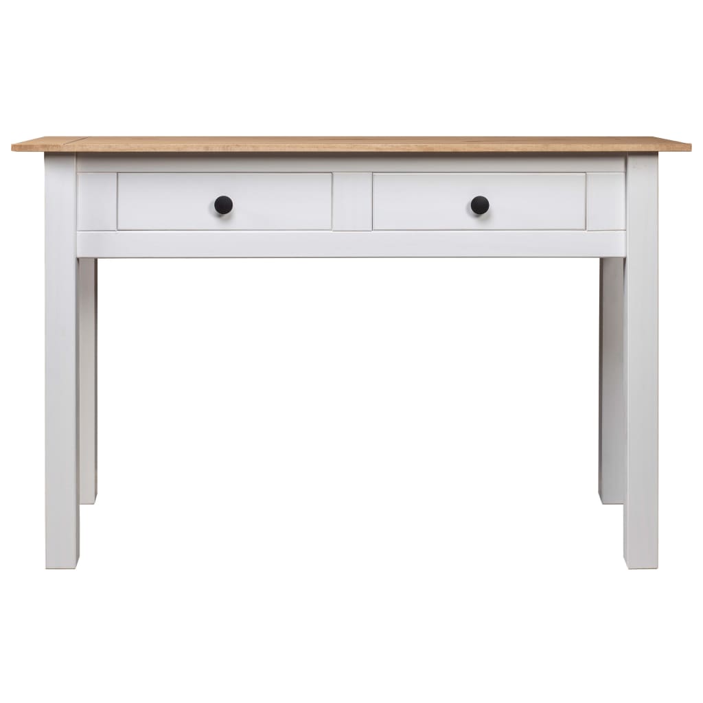 Console Table White 110x40x72 cm Solid Pine Wood Panama Range