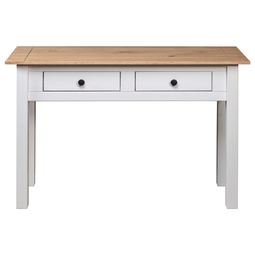 Console Table White 110x40x72 cm Solid Pine Wood Panama Range