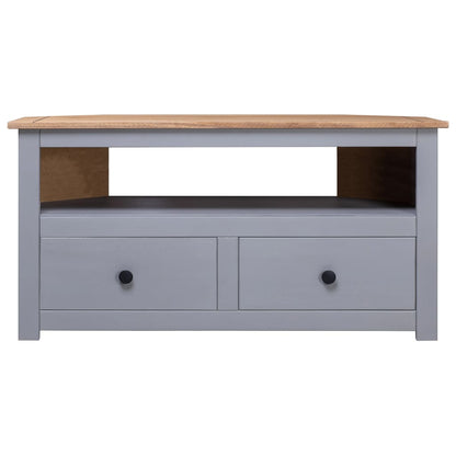 Corner TV Cabinet Grey 93x49x49 cm Solid Pine Panama Range