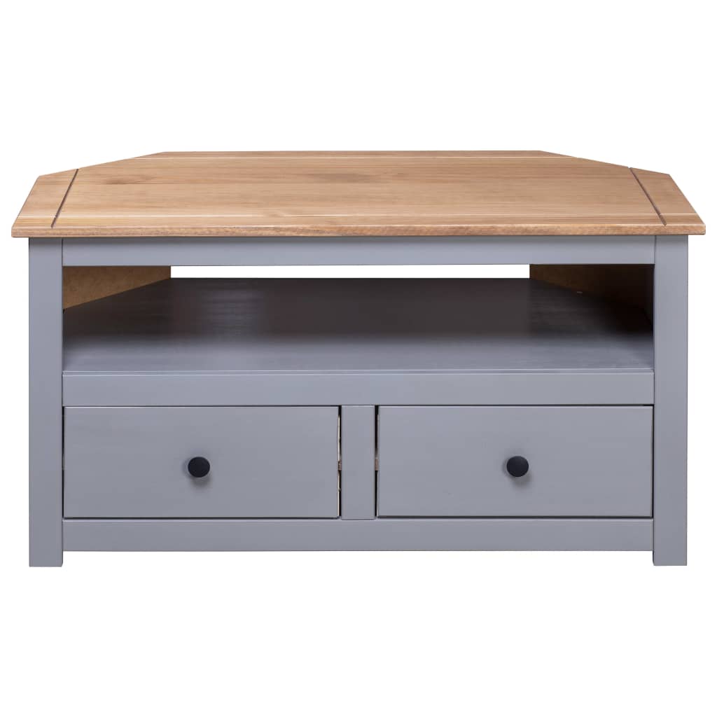 Corner TV Cabinet Grey 93x49x49 cm Solid Pine Panama Range