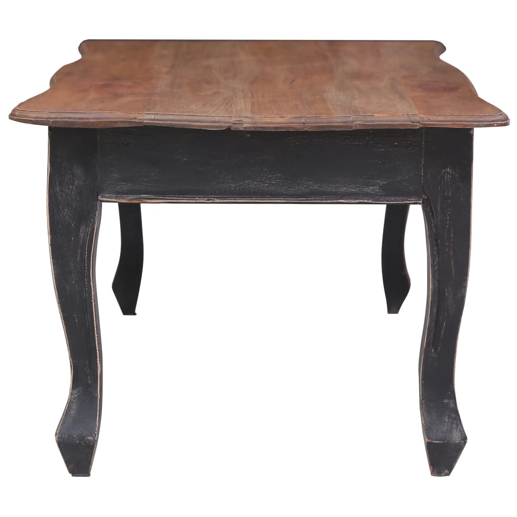 Coffee Table Black 120x60x45 cm Solid Mahogany Wood