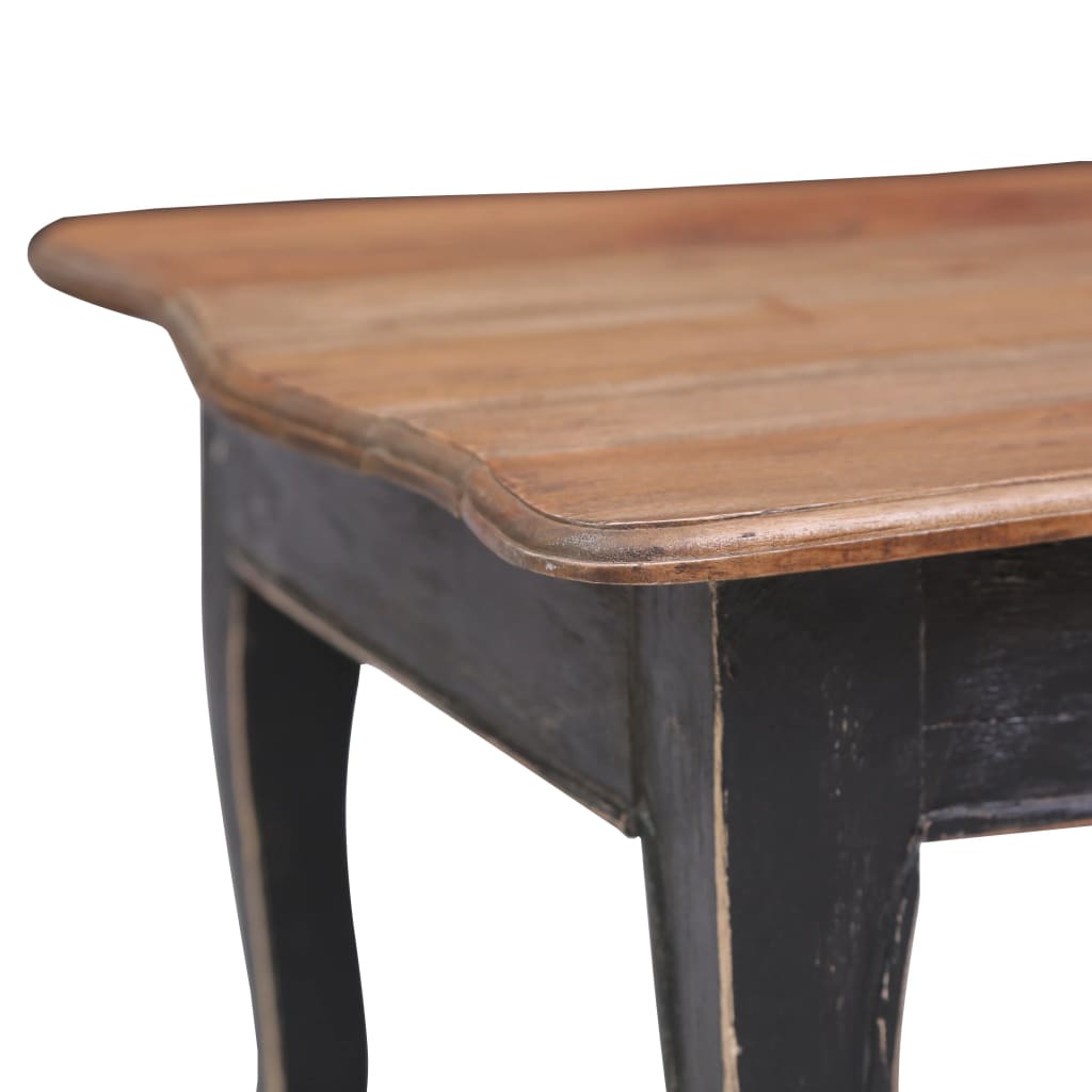 Coffee Table Black 120x60x45 cm Solid Mahogany Wood