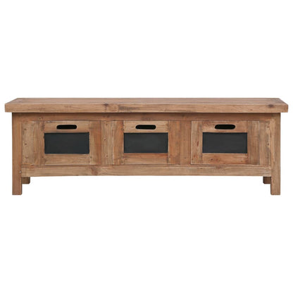 TV Cabinet with 3 Drawers 120x30x40 cm Solid Mahogany Wood