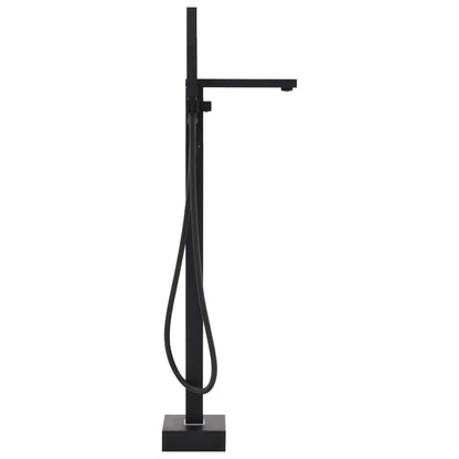 Freestanding Bathtub Faucet Black Stainless Steel 90 cm