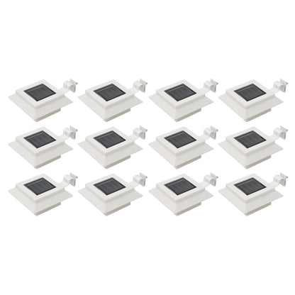 Outdoor Solar Lamps 12 pcs LED Square 12 cm White