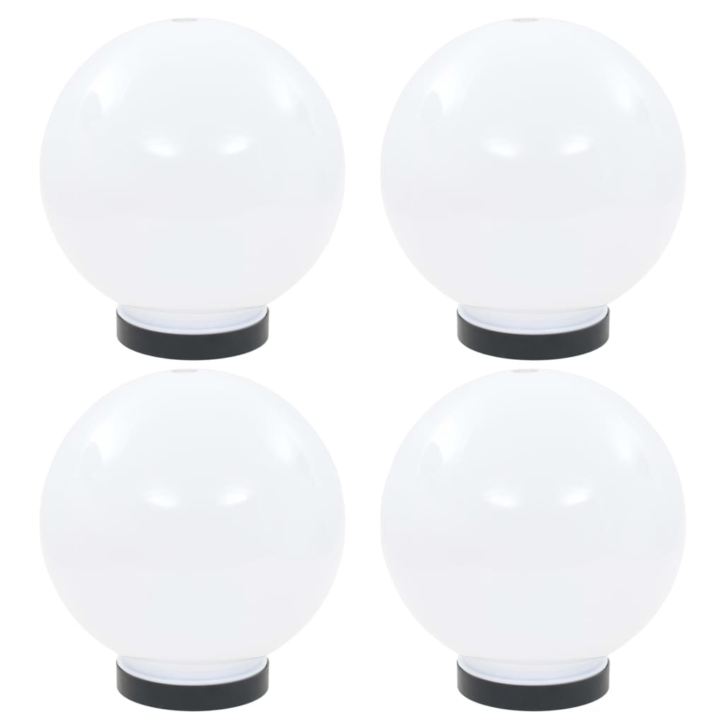 LED Bowl Lamps 4 pcs Spherical 20 cm PMMA