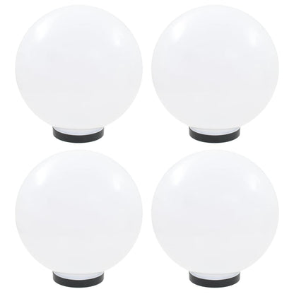 LED Bowl Lamps 4 pcs Spherical 30 cm PMMA