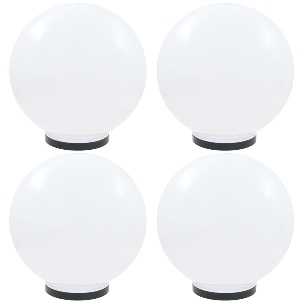 LED Bowl Lamps 4 pcs Spherical 40 cm PMMA