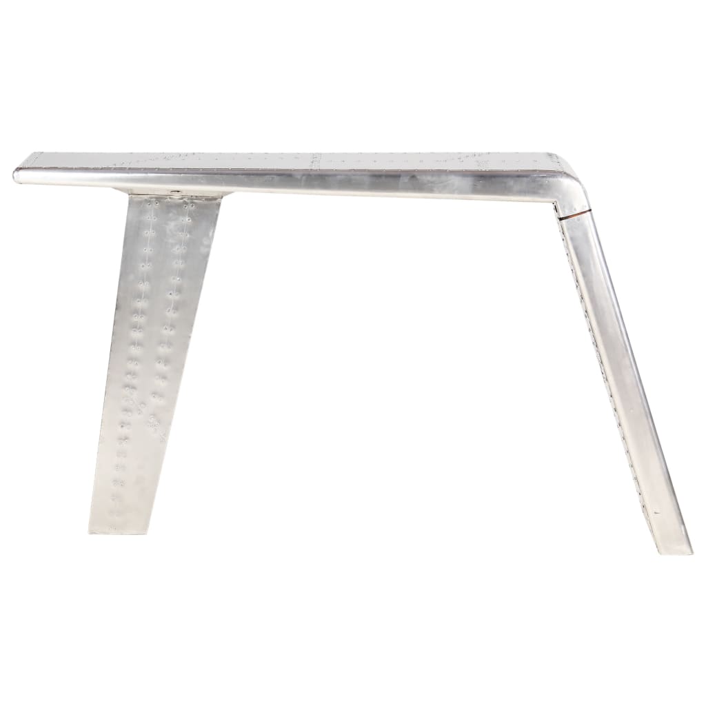 Aviator Desk Silver 112x50x76 cm Metal