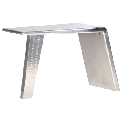 Aviator Desk Silver 112x50x76 cm Metal