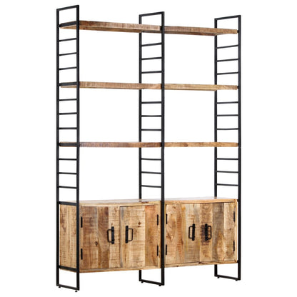 4-Tier Bookcase 124x30x180 cm Rough Mango Wood