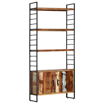 4-Tier Bookcase 80x30x180 cm Solid Reclaimed Wood