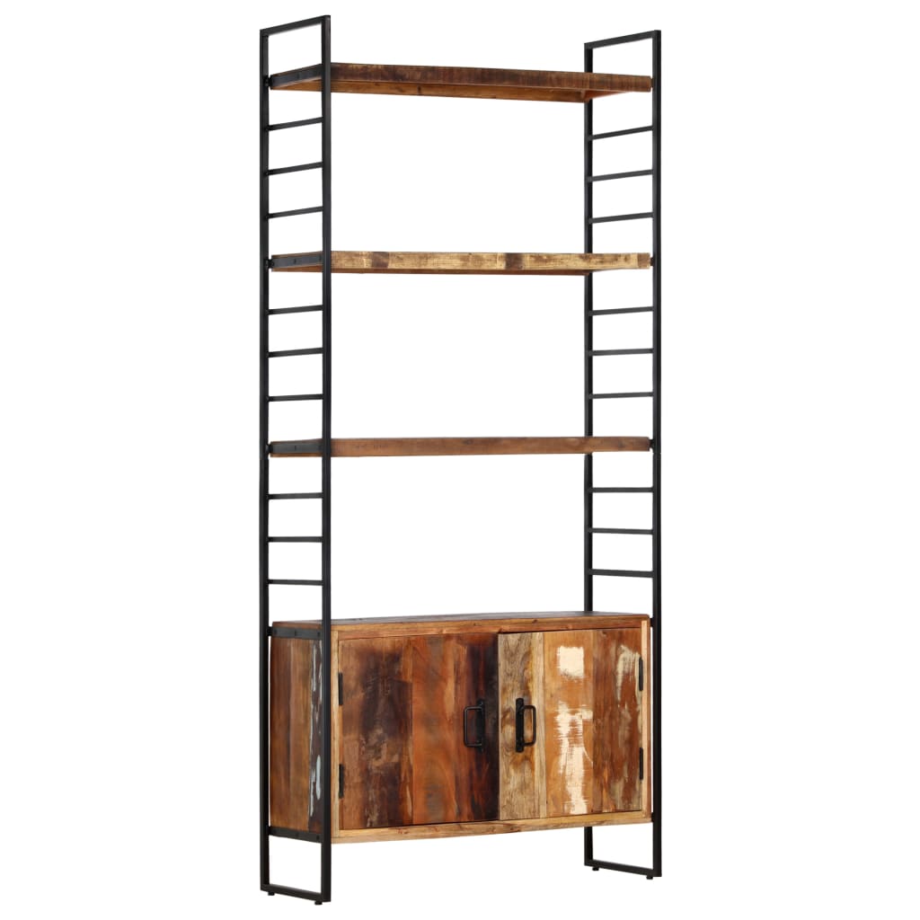 4-Tier Bookcase 80x30x180 cm Solid Reclaimed Wood