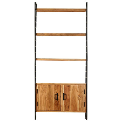 4-Tier Bookcase 80x30x180 cm Solid Acacia Wood