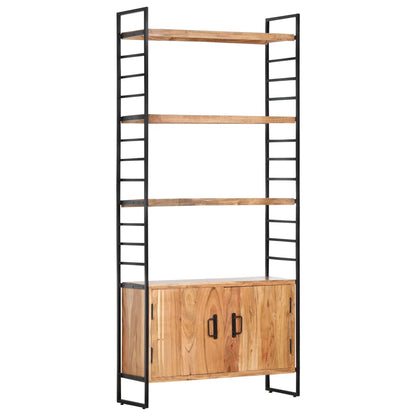 4-Tier Bookcase 80x30x180 cm Solid Acacia Wood