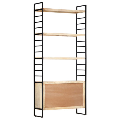 4-Tier Bookcase 80x30x180 cm Solid Mango Wood