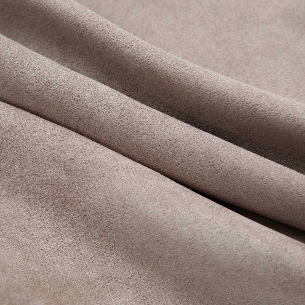 Blackout Curtains with Metal Rings 2 pcs Taupe 140x175 cm