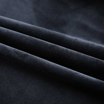 Blackout Curtains 2 pcs with Hooks Velvet Black 140x175 cm