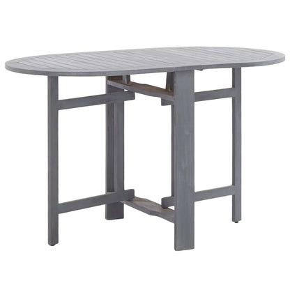 Garden Table Grey 120x70x74 cm Solid Acacia Wood