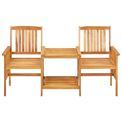 Garden Chairs with Tea Table 159x61x92 cm Solid Acacia Wood