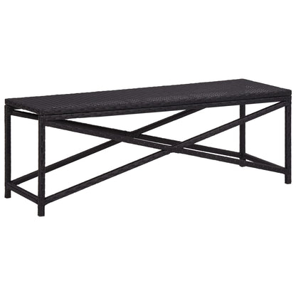 Garden Bench 120 cm Poly Rattan Black