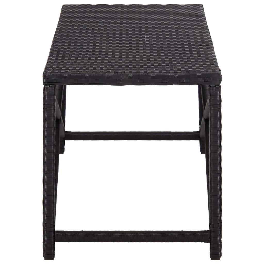 Garden Bench 120 cm Poly Rattan Black