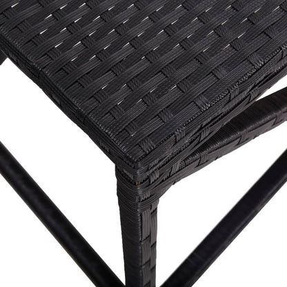 Garden Bench 120 cm Poly Rattan Black