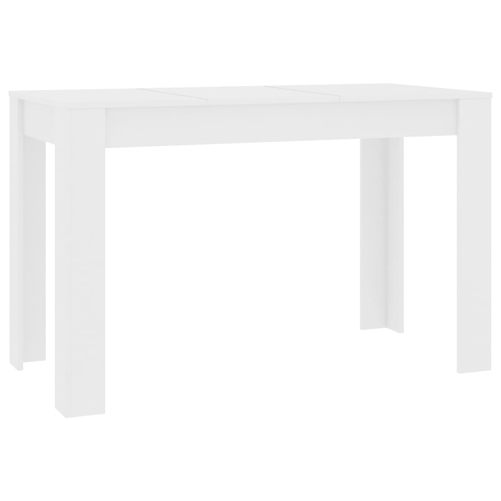 Dining Table White 120x60x76 cm Engineered Wood