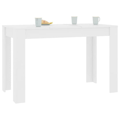 Dining Table White 120x60x76 cm Engineered Wood