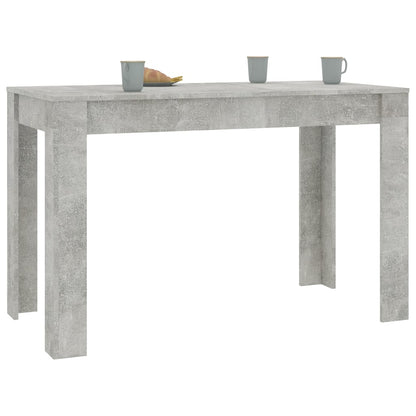 Dining Table Concrete Grey 120x60x76 cm Engineered Wood