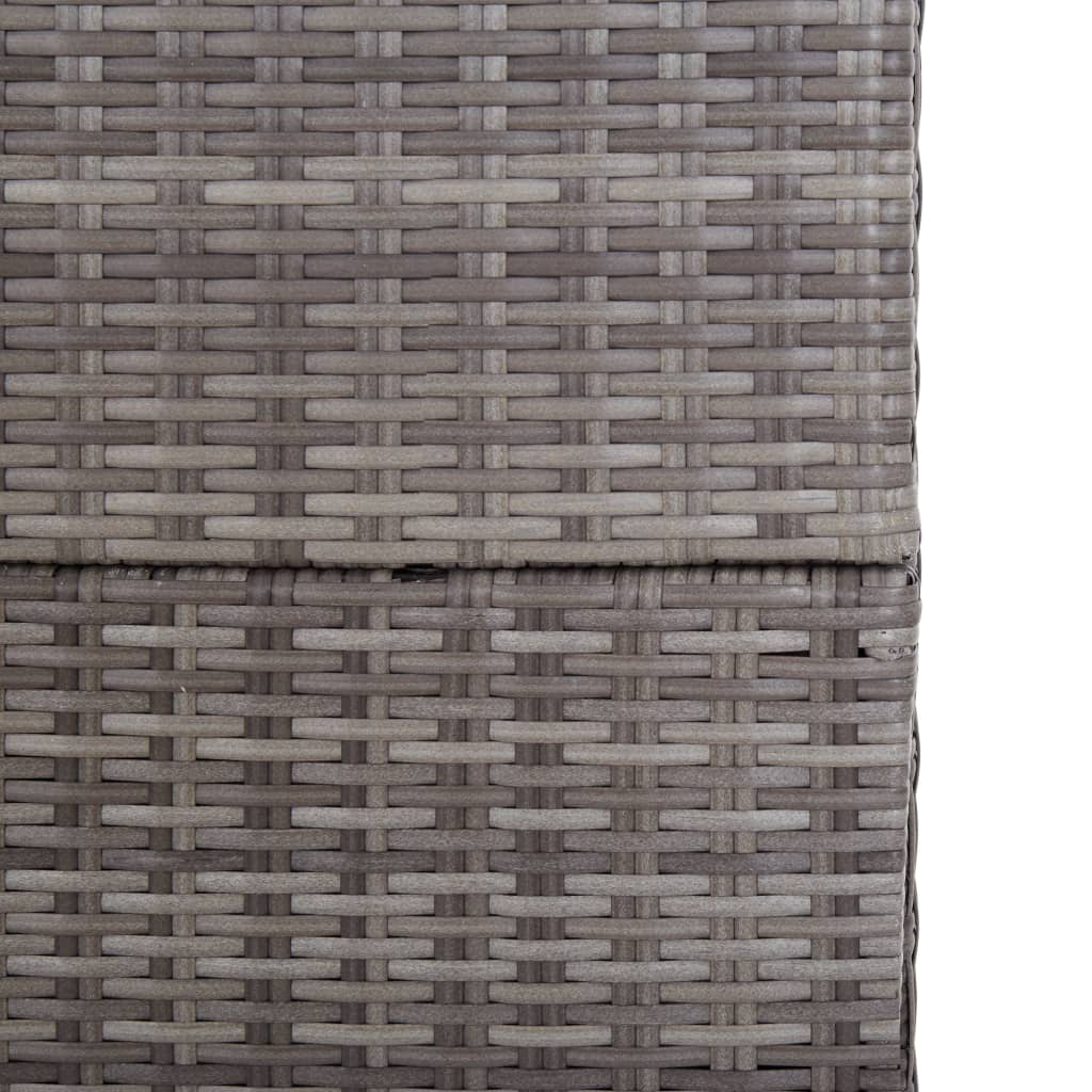 Garden Storage Box Grey 150x100x100 cm Poly Rattan