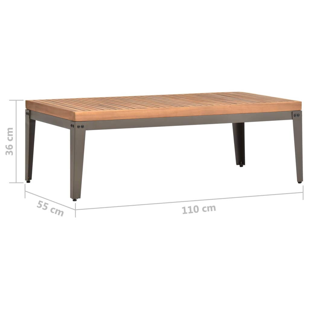 Garden Coffee Table 110x55x36 cm Solid Acacia Wood