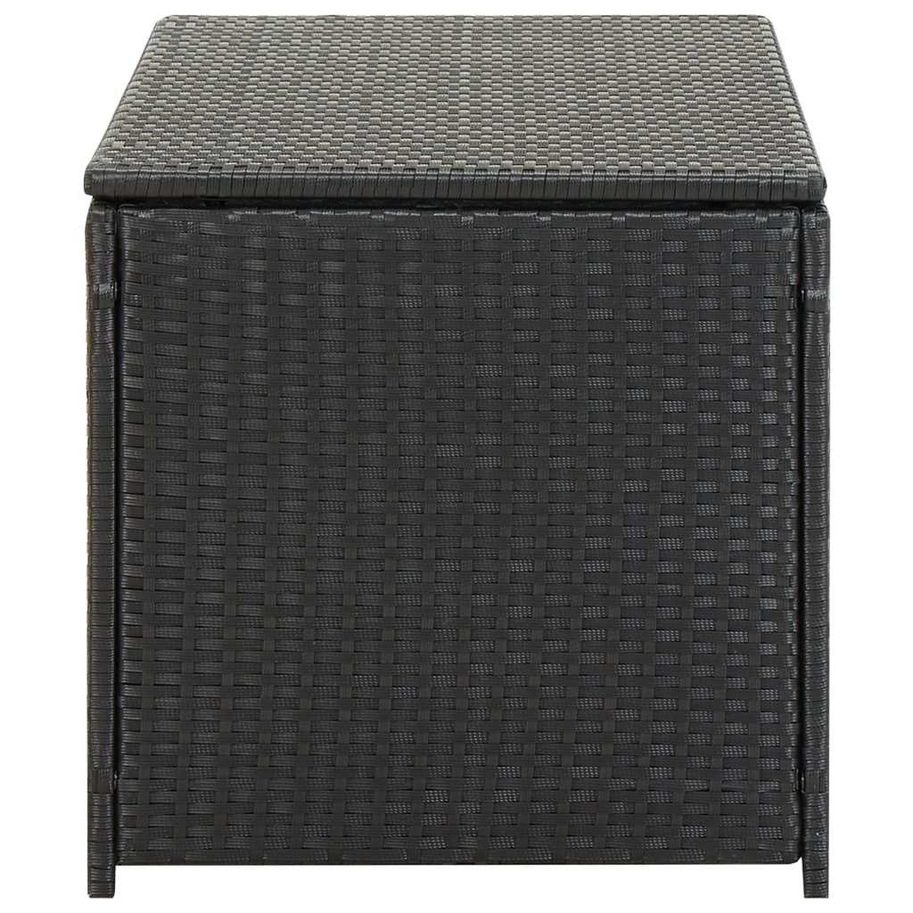 Garden Storage Box Poly Rattan 100x50x50 cm Black