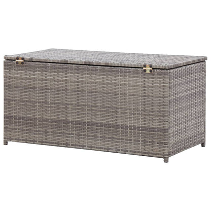 Garden Storage Box Poly Rattan 100x50x50 cm Grey