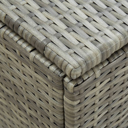 Garden Storage Box Poly Rattan 180x90x70 cm Grey