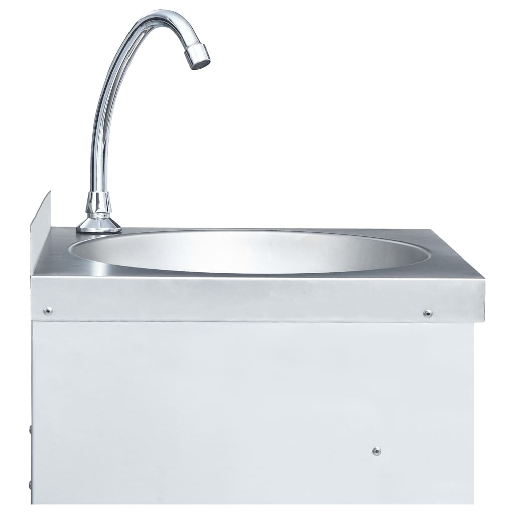 Hand Wash Sink with Faucet and Soap Dispenser Stainless Steel